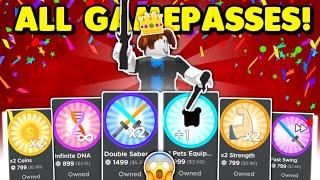 Noob starting with ALL the gamepasses + 400k pets stats team ROBLOX SABER SIMULATOR