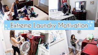 *NEW* EXTREME LAUNDRY DAY  LAUNDRY ROUTINE FOR MOM OF 4  All Day Laundry  LAUNDRY  MOTIVATION