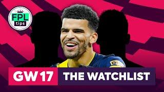 FPL GW17 THE WATCHLIST  Haaland Replacements  Gameweek 17  Fantasy Premier League 202324 Tips