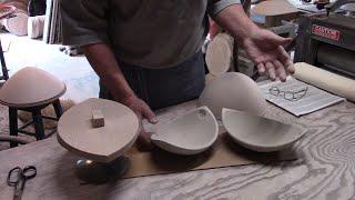 How to make a deep slab bowl using a hump mold...step by step.