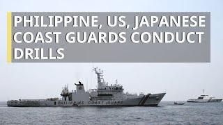 Philippine US Japanese coast guards conduct drills
