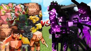 NETHER TEAM vs END TEAM in Minecraft Mob Battle