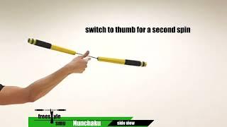 nunchaku freestyle tutorials 〉〉 finger 2 thumb roll