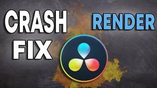 How To Prevent Davinci Resolve From Render Crashing  Crash Fix  Render Crash   Davinci Resolve 18