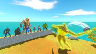 EPIC BATTLE - Super Heroes Marvel X DC Defend The Wall From Golden Titans