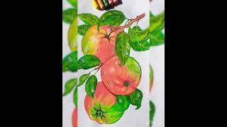 3d apple Realistic apple in oil pastel  Try this #realisticapple #apple #appleoilpastel