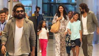 Icon Star Allu Arjun With Family Spotted at Airport  #pushpa2 #pushpa2therule