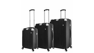 Mia Toro Italy Accera Hardside Spinner Luggage 3 Piece Set Graphite