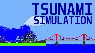 Algodoo  Tsunami Simulation