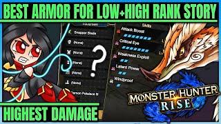 Best Armor Set for Low + High Rank Story - Get to Endgame Easy - All Weapons - Monster Hunter Rise