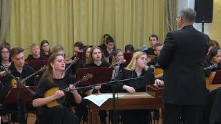 Отчетный концерт студентов специальности «Инструменты народного оркестра» 26 апреля 2024 года.