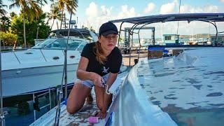 Boat Yard Finally Painting DIY FAIL Sailing GBU