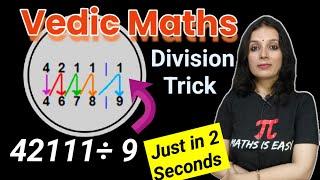 Vedic Maths Tricks Division by 9  Maths Tricks For Fast Calculation  Vedic Maths by Parul Maam