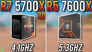 Ryzen 7 5700X3D vs Ryzen 5 7600X - 1080p1440p4K