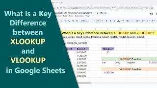 Google Sheets  XLOOKUP  VLOOKUP  Function  A Key Difference  Example   Spreadsheet  Tutorial