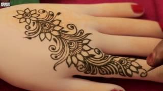 Twisted Floral Easy Elegant Henna Mehndi DesignsStylish Beautiful Haath Mehindi Tutorial class 2017