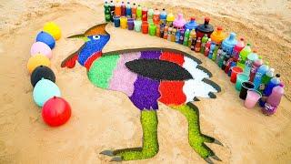 How to make Rainbow Cassowary Bird with Orbeez Coca Cola Fanta vs Mentos & Popular Sodas
