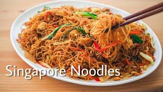 How To Make Vegan Singapore Noodles  Curry Rice Noodles Stir Fry  星洲炒米粉