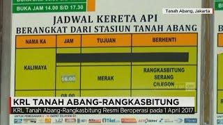 KRL Tanah Abang-Rangkasbitung Resmi Beroperasi