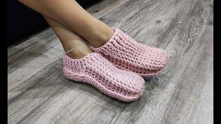 ВЯЖЕМ 5 ПАР ЗА ДЕНЬ Самые простые следки для начинающихknitted slippers for beginners