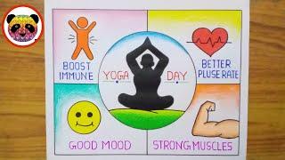 International Yoga Day Drawing  Yoga Day Poster Drawing  Yoga Day Drawing  Yoga Day Poster