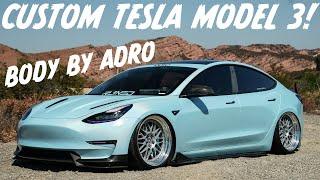 ADRO custom bodykit gives the Tesla Model 3 more style