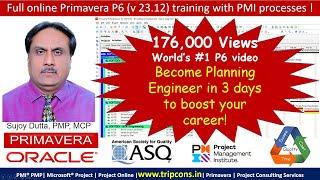 Primavera P6 Full Live Online Professional Expert Training WhatsApp +919891793226 Sujoy Dutta