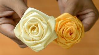 Realistic and Super Easy Ribbon Roses Wedding DIY Flowers