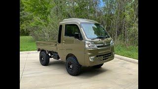 2018 Khaki Daihatsu Hijet Jumbo Cab  Japanese Mini Trucks for Sale Mini Truck 2 Lift Kit