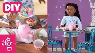 Fancy DIY Tea Party and Yogurt Parfait For Your Doll  Doll DIY  @AmericanGirl