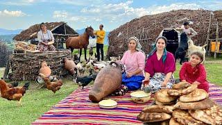 Exploring Nomadic Life in Iran Preparing Butter and Baking Bread