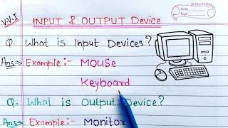 Input & Output devices of computer  Learn Coding