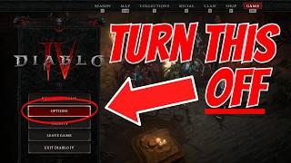 5 Diablo 4 Tips - Settings To Turn Off Now Season 4 - PC & Console