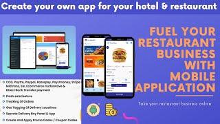 Food Ordering & Delivery Application  Restaurant Management - single restaurant app