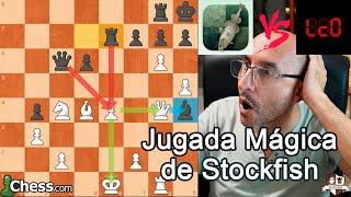 LA JUGADA MÁGICA DE STOCKFISH ENTREGA LA DAMA Y TODAS SUS PIEZAS