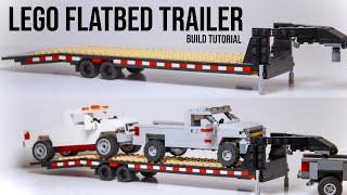 LEGO Flatbed Gooseneck Trailer Build Tutorial