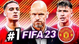 ERIK TEN HAG REBUILD BEGINS HERE  FIFA 23 Manchester United Career Mode EP1 FIFA 23 PC GAMEPLAY