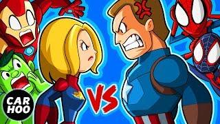 Captain America Hates Captain Marvel 【Marvels Superheroes Parody】