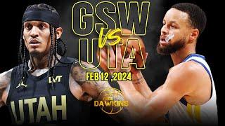 Golden State Warriors vs Utah Jazz Full Game Highlights  February 12 2024  FreeDawkins