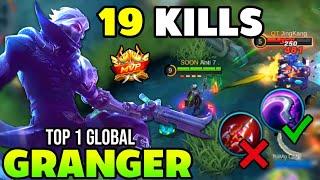 GRANGER BEST BUILD IN 2021  TOP 1 GLOBAL GRANGER  19 KILLS - MOBILE LEGENDS