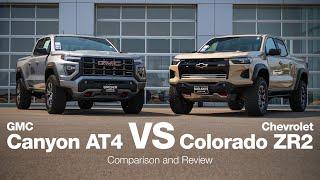 2024 Chevy Colorado ZR2 vs GMC Canyon AT4  Comparison and Review