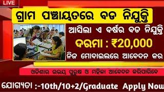 Panchayat Level Govt Jobs in Odisha 2024  Odisha Job Alert  Odisha Job Updates