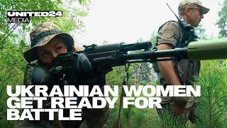 Ukraine Women Get Ready for Battle. Bucha Witches Military Training