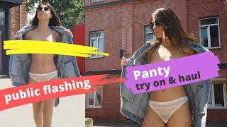 Public flashing panties haul