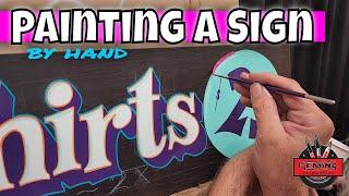 How I Paint A Sign To Sell  The T-Shirts I Designed