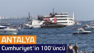 Cumhuriyetin 100üncü  28-29 October 2023 - Antalya Turkey - 4K - Walking Tour-F-16 Gösteri Uçuşu