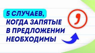 ТОП-5 запятых в предложениях  Пунктуация в русском языке