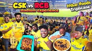 CSK vs RCB live IPL match experience with Fan Girl Tamil Food Review