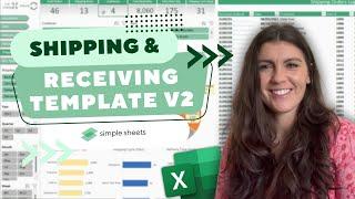 V2 Shipping and Receiving #Excel and #Sheets Template with DASHBOARD