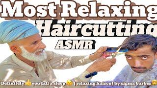 Asmr fast hair Cutting ️ Relaxing Lofi and Beard shaving cream with barber is old part137